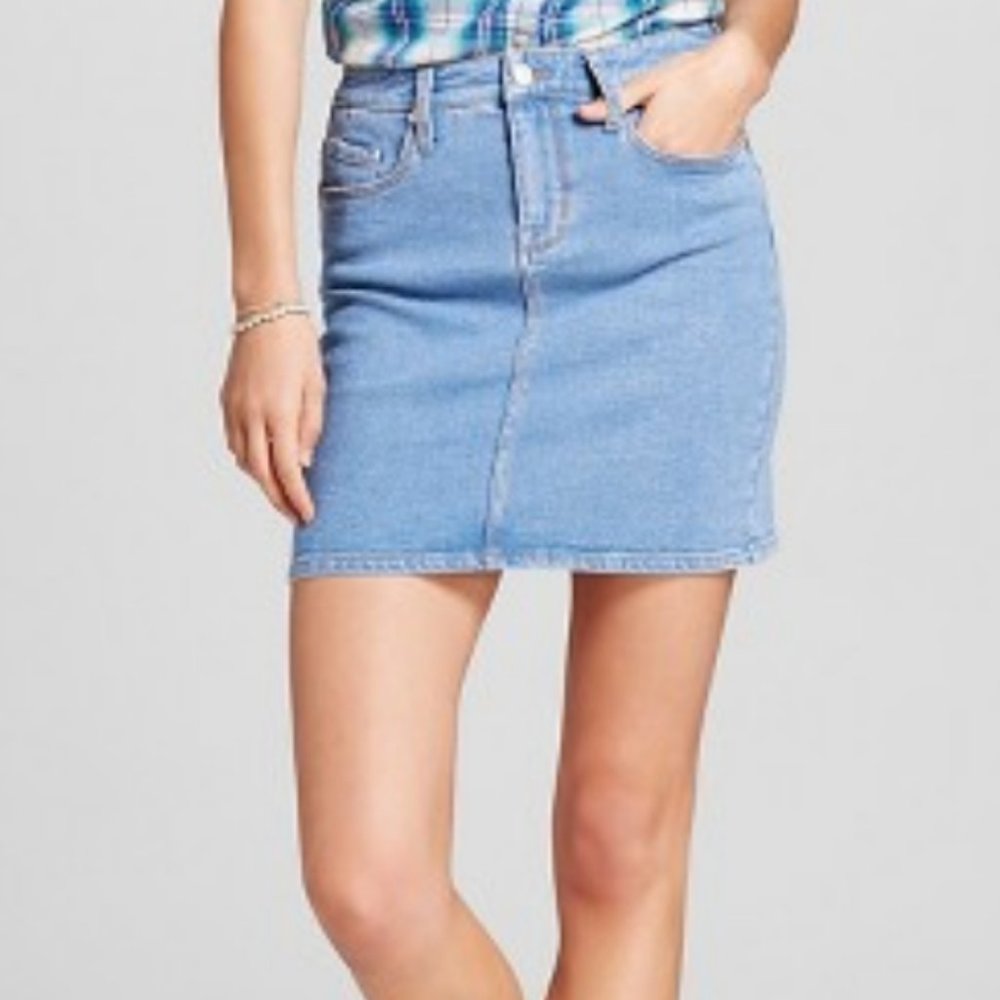 Mossimo high waisted denim mini skirt • 6